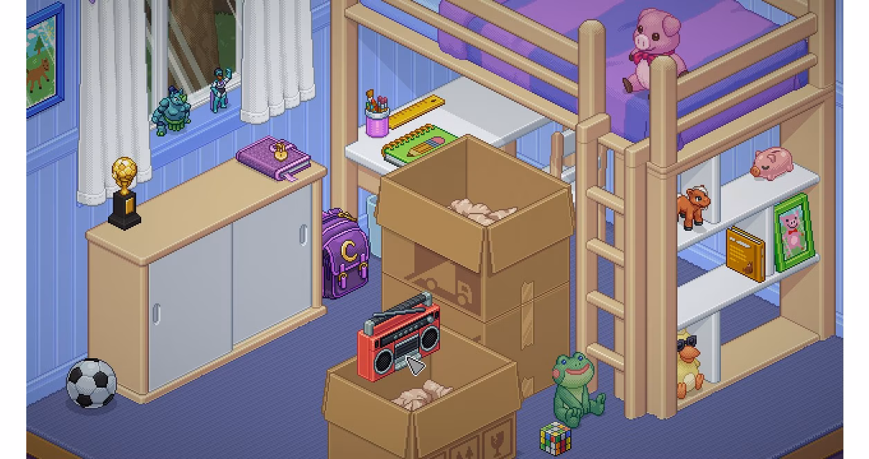 Unpacking oyun görseli - Detaylı piksel sanat grafikleri