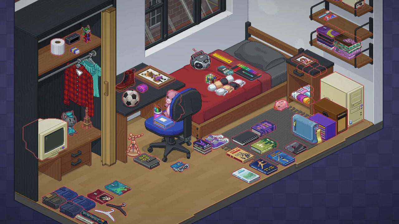 Unpacking oyun ekran görüntüsü - Çalışma alanı