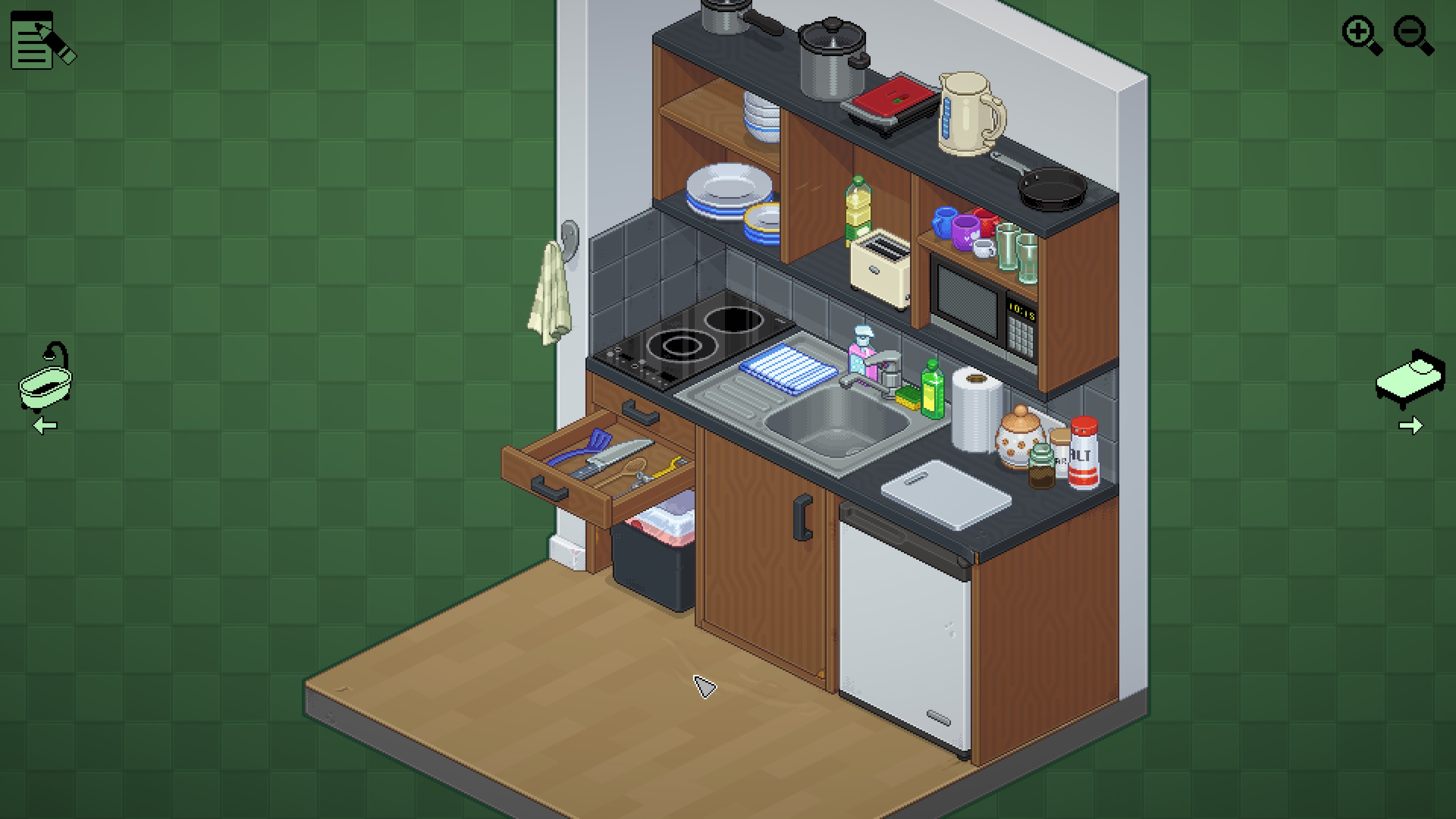 Unpacking oyun ekran görüntüsü - Mutfak düzeni